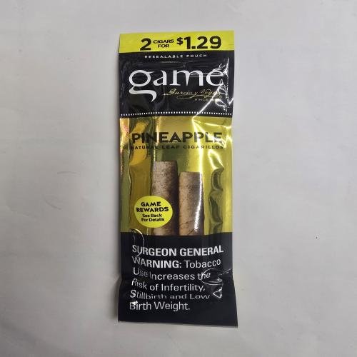 Game pineapple wrap leaf cigarillos 2 in pack