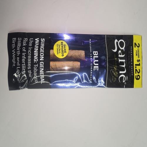 Game blue leaf cigarillos 2 in pack
