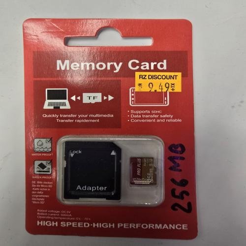Memory card 256 MB. SD card