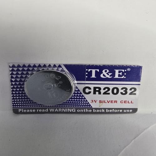 Battery flat t&amp;e cr2032