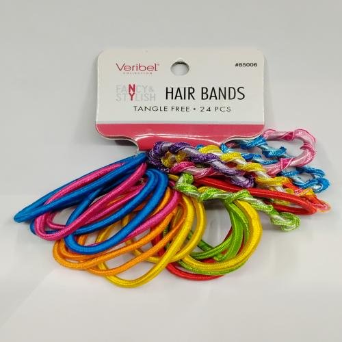 HAIR BANDS tangles free mix different colors  24 pcs