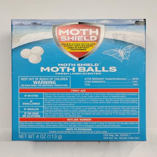 Moth Shield MOTH BALLS Fresh Linen Scented 4 oz
