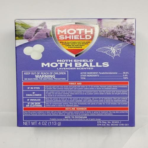 Moth Shield MOTH BALLS Lavender Scented 4 oz