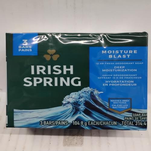 IRISH SPRING  Moisture Blast 3 Bars 104.8 g