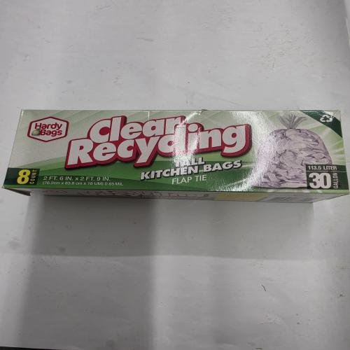 Clear recycling bags 30 gal